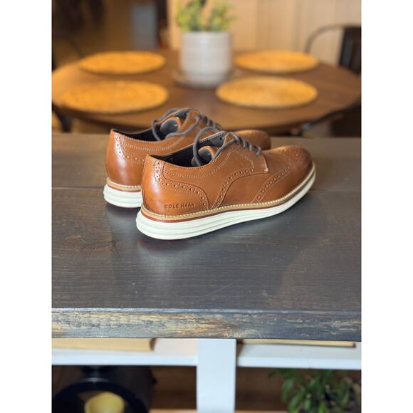 Cole Haan Men’s OriginalGrand Energy Meridian Wingtip Oxford British Tan 7.5 - Picture 5 of 10